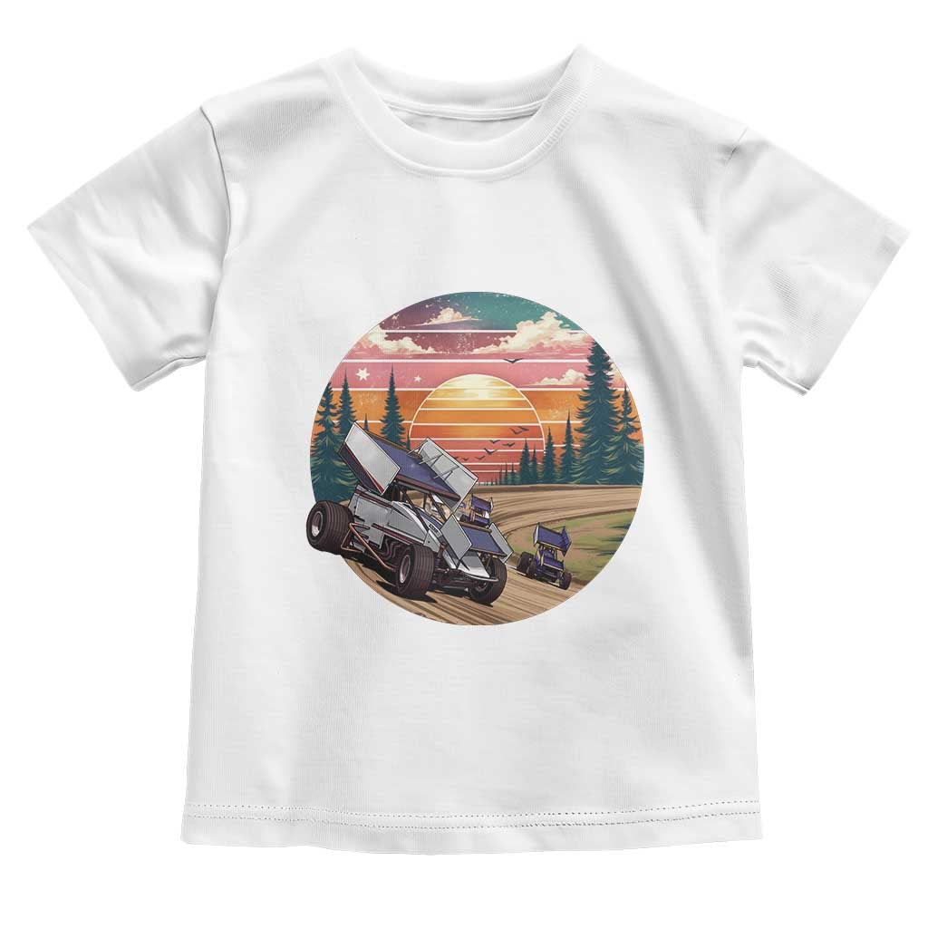 Sprint Car Dirt Track Racing Sunset Motorsports Toddler T Shirt TS14 White Print Your Wear