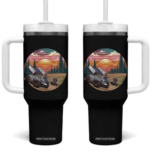 Sprint Car Dirt Track Racing Sunset Motorsports Tumbler With Handle TS14 One Size: 40 oz Black Print Your Wear