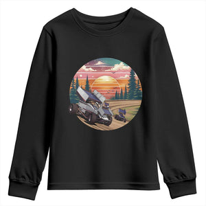 Sprint Car Dirt Track Racing Sunset Motorsports Youth Sweatshirt TS14 Black Print Your Wear