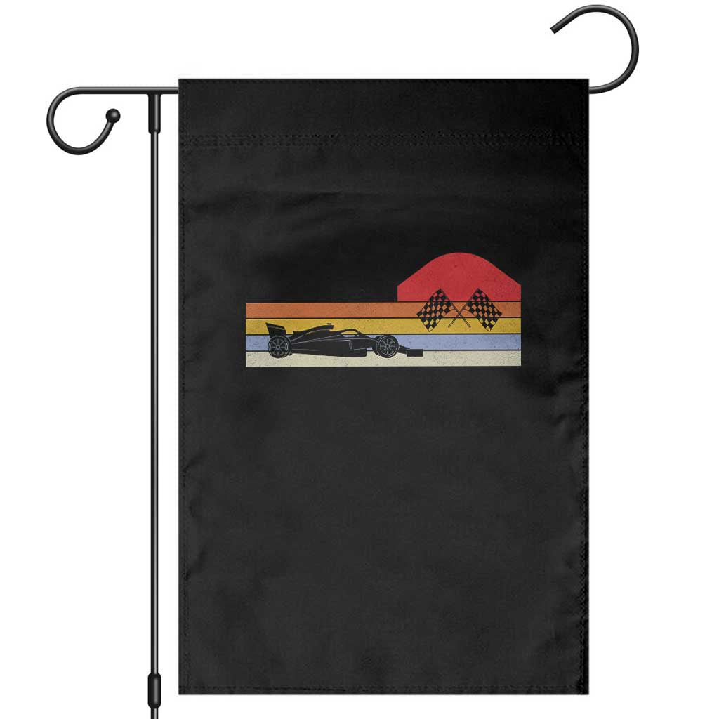 Racing Car Retro Style Vintage Garden Flag TS14 Black Print Your Wear
