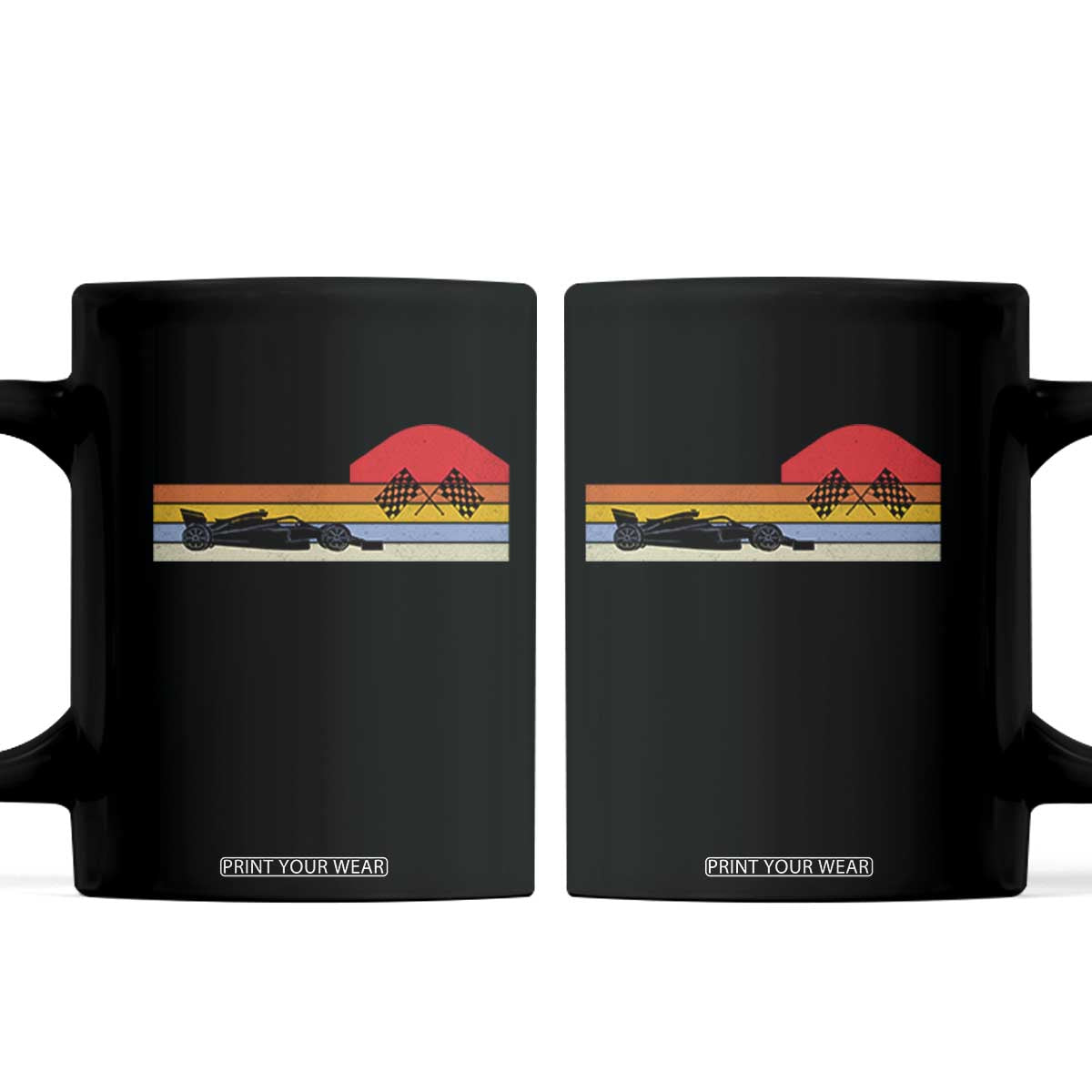 Racing Car Retro Style Vintage Coffee Mug TS14 Black Print Your Wear