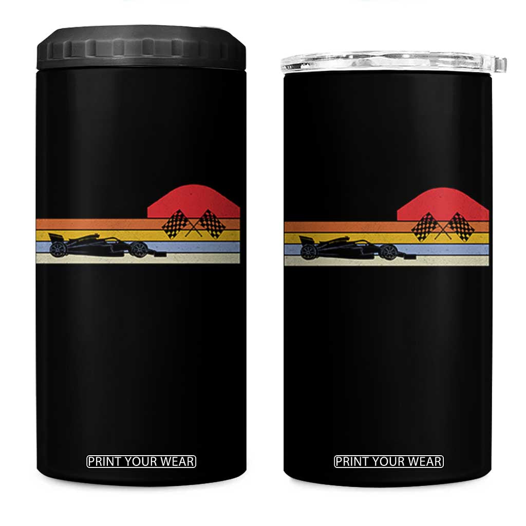 Racing Car Retro Style Vintage 4 in 1 Can Cooler Tumbler TS14 One Size: 16 oz Black Print Your Wear