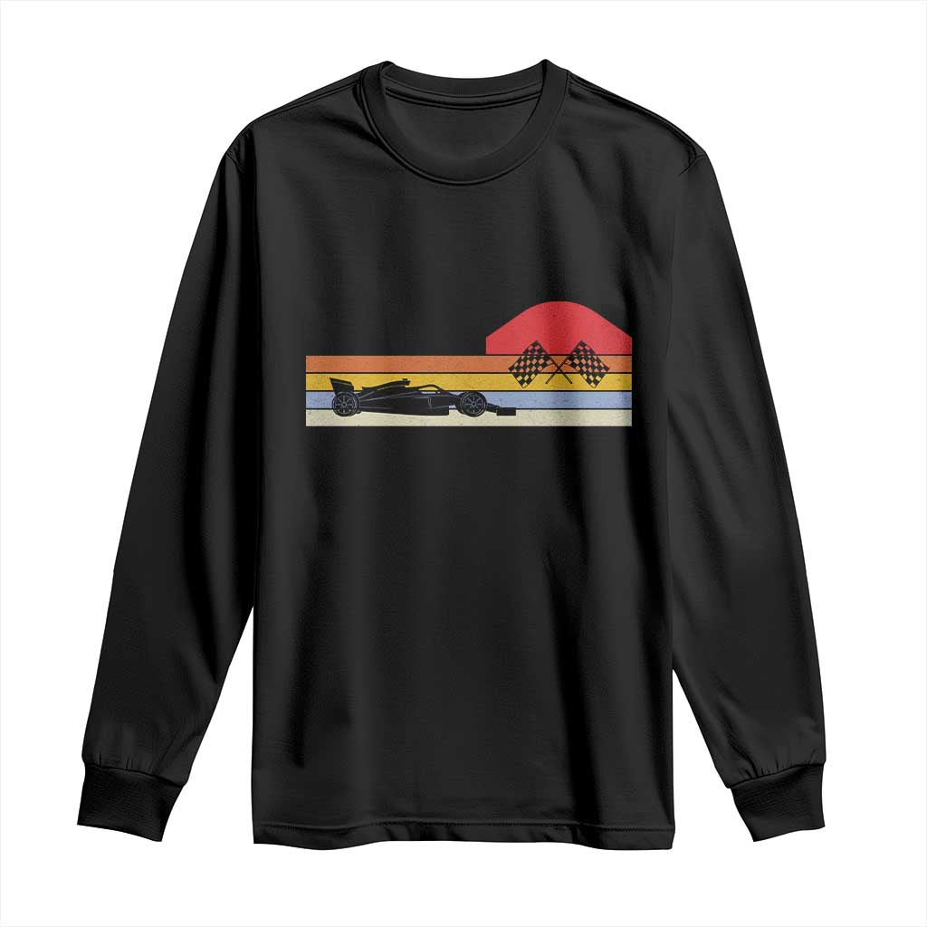 Racing Car Retro Style Vintage Long Sleeve Shirt TS14 Black Print Your Wear