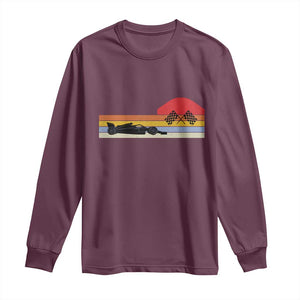 Racing Car Retro Style Vintage Long Sleeve Shirt TS14 Maroon Print Your Wear
