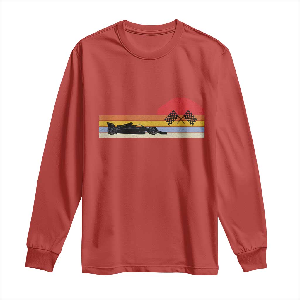 Racing Car Retro Style Vintage Long Sleeve Shirt TS14 Red Print Your Wear