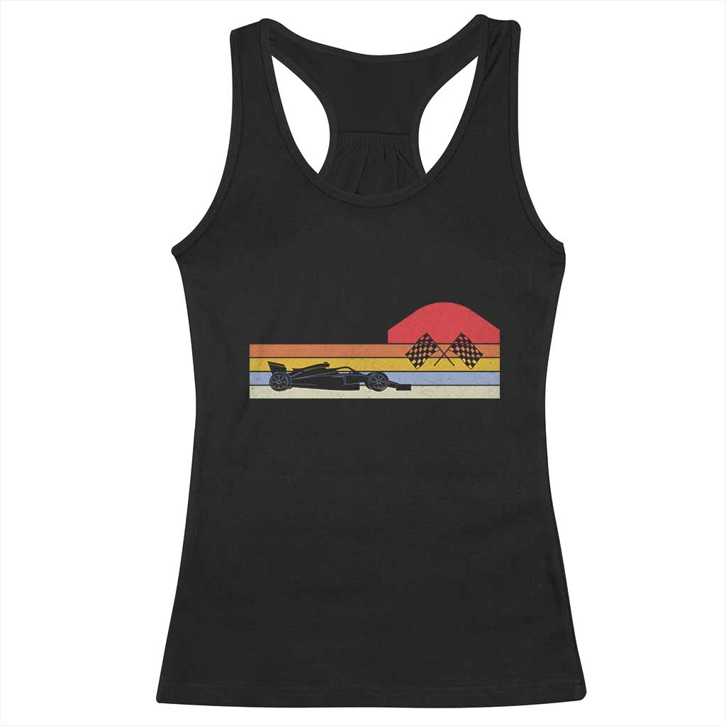 Racing Car Retro Style Vintage Racerback Tank Top TS14 Black Print Your Wear