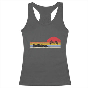 Racing Car Retro Style Vintage Racerback Tank Top TS14 Dark Heather Print Your Wear