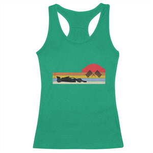 Racing Car Retro Style Vintage Racerback Tank Top TS14 Irish Green Print Your Wear