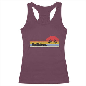 Racing Car Retro Style Vintage Racerback Tank Top TS14 Maroon Print Your Wear