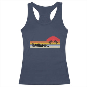 Racing Car Retro Style Vintage Racerback Tank Top TS14 Navy Print Your Wear