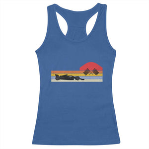 Racing Car Retro Style Vintage Racerback Tank Top TS14 Royal Blue Print Your Wear