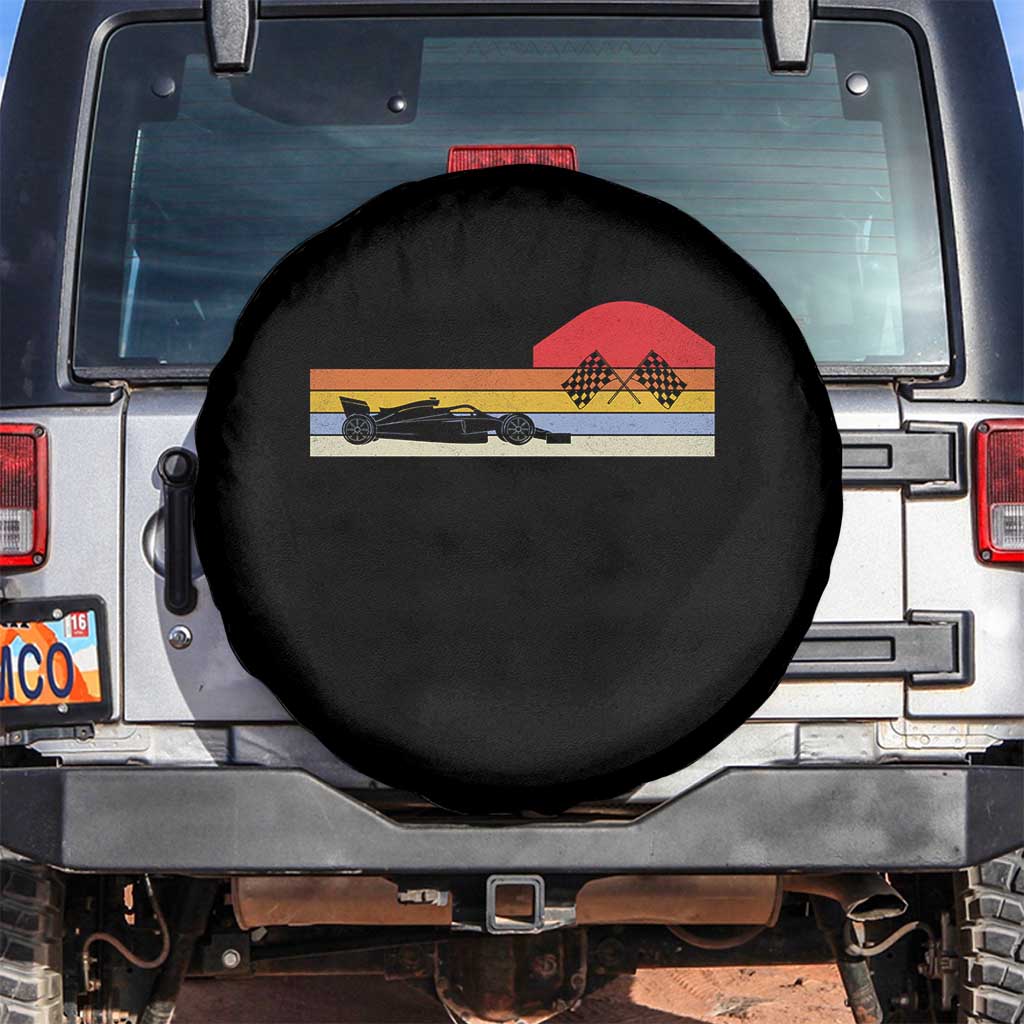 Racing Car Retro Style Vintage Spare Tire Cover TS14 No hole Black Print Your Wear