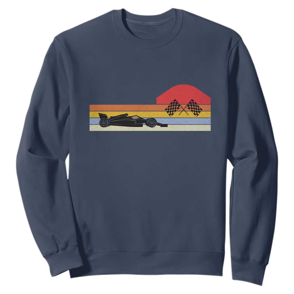 Racing Car Retro Style Vintage Sweatshirt TS14 Navy Print Your Wear