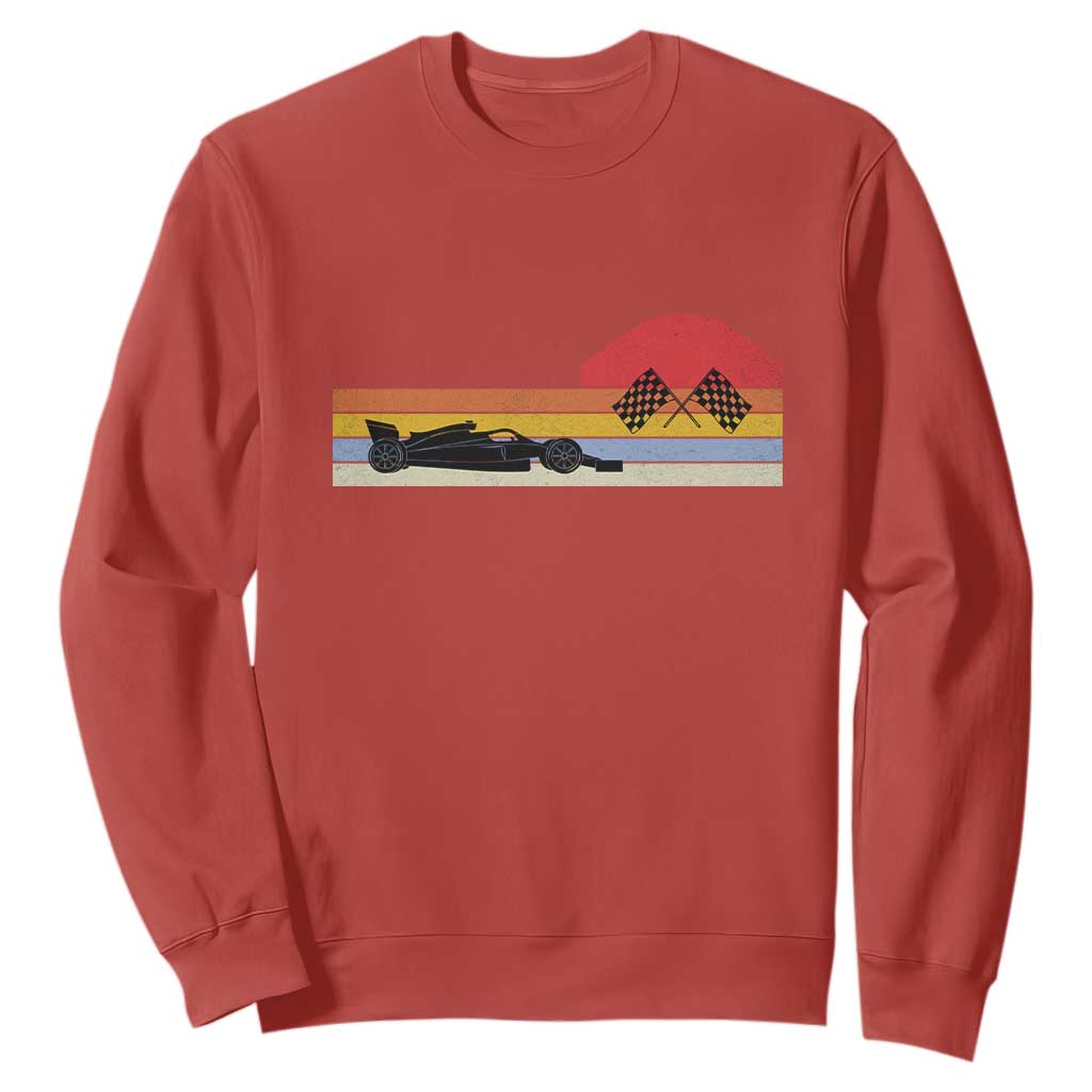 Racing Car Retro Style Vintage Sweatshirt TS14 Red Print Your Wear