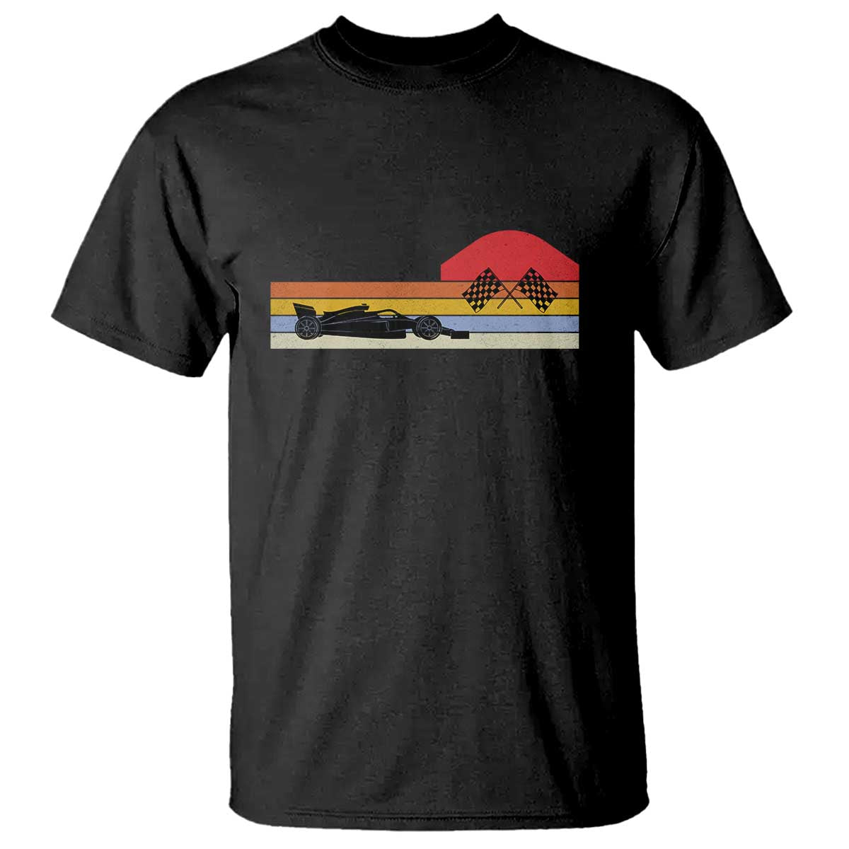 Racing Car Retro Style Vintage T Shirt TS14 Black Print Your Wear