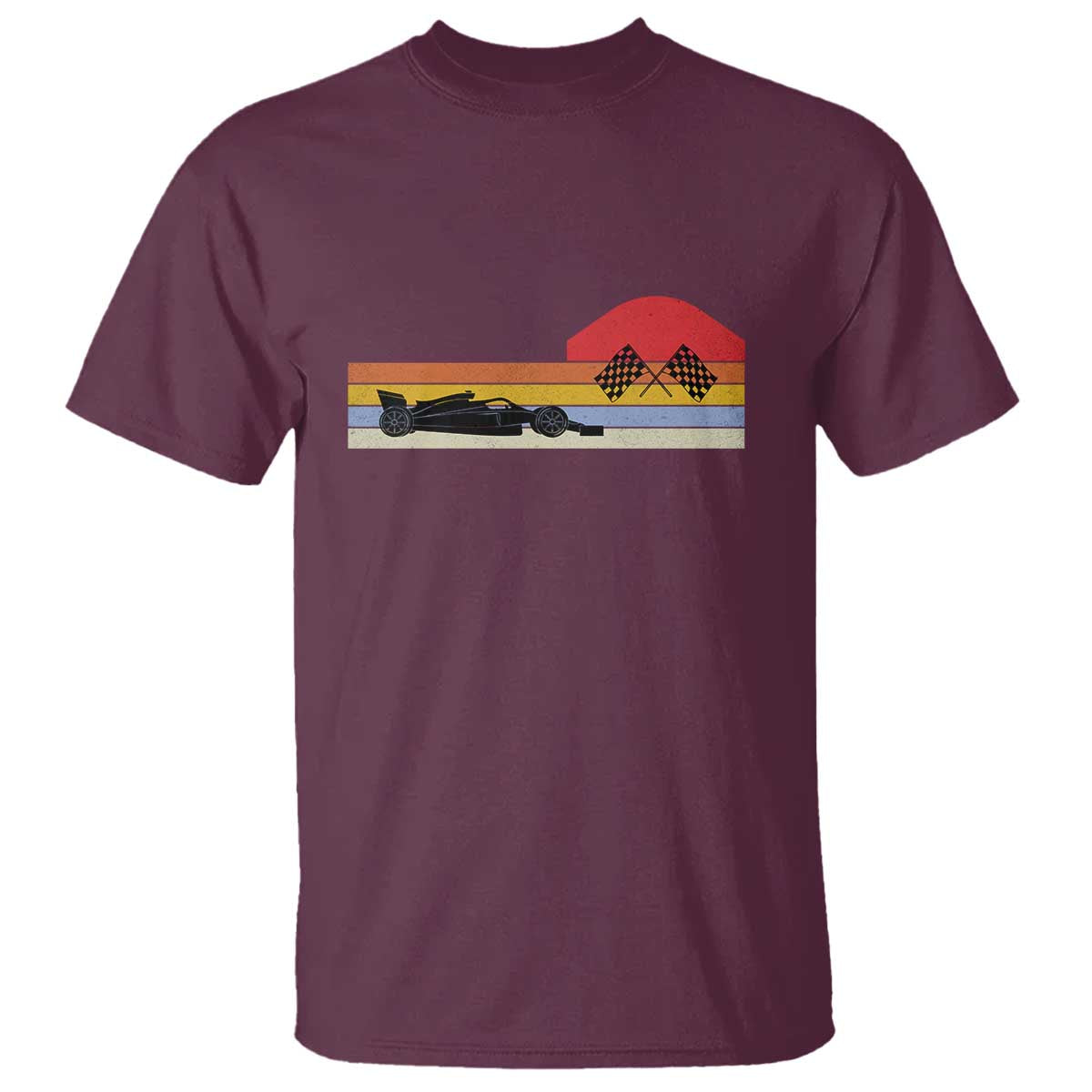 Racing Car Retro Style Vintage T Shirt TS14 Maroon Print Your Wear