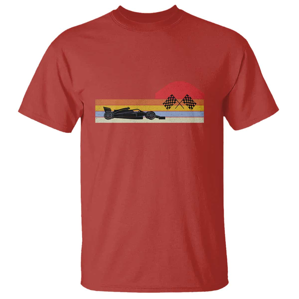 Racing Car Retro Style Vintage T Shirt TS14 Red Print Your Wear