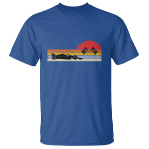 Racing Car Retro Style Vintage T Shirt TS14 Royal Blue Print Your Wear