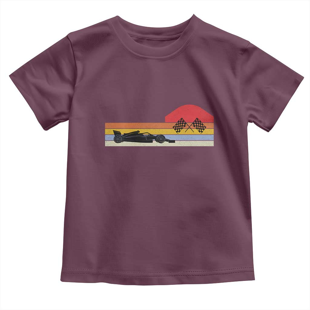 Racing Car Retro Style Vintage Toddler T Shirt TS14 Maroon Print Your Wear