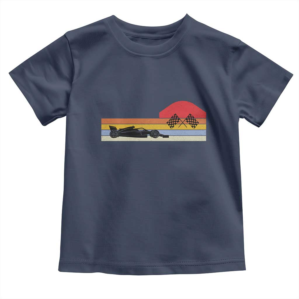Racing Car Retro Style Vintage Toddler T Shirt TS14 Navy Print Your Wear