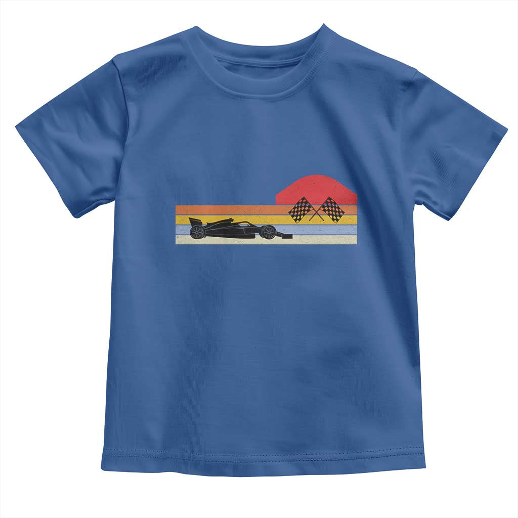 Racing Car Retro Style Vintage Toddler T Shirt TS14 Royal Blue Print Your Wear