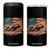 Racing Car 4 in 1 Can Cooler Tumbler Patriotic American Flag Race TS14 One Size: 16 oz Black Print Your Wear