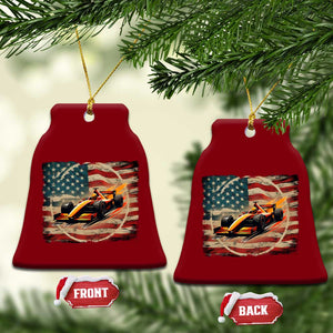 Racing Car Ceramic Ornament Patriotic American Flag Race TS14 Print Your Wear