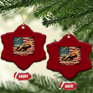 Racing Car Ceramic Ornament Patriotic American Flag Race TS14 Print Your Wear