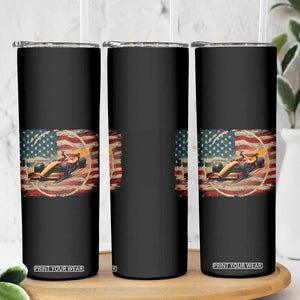 Racing Car Skinny Tumbler Patriotic American Flag Race TS14 Print Your Wear