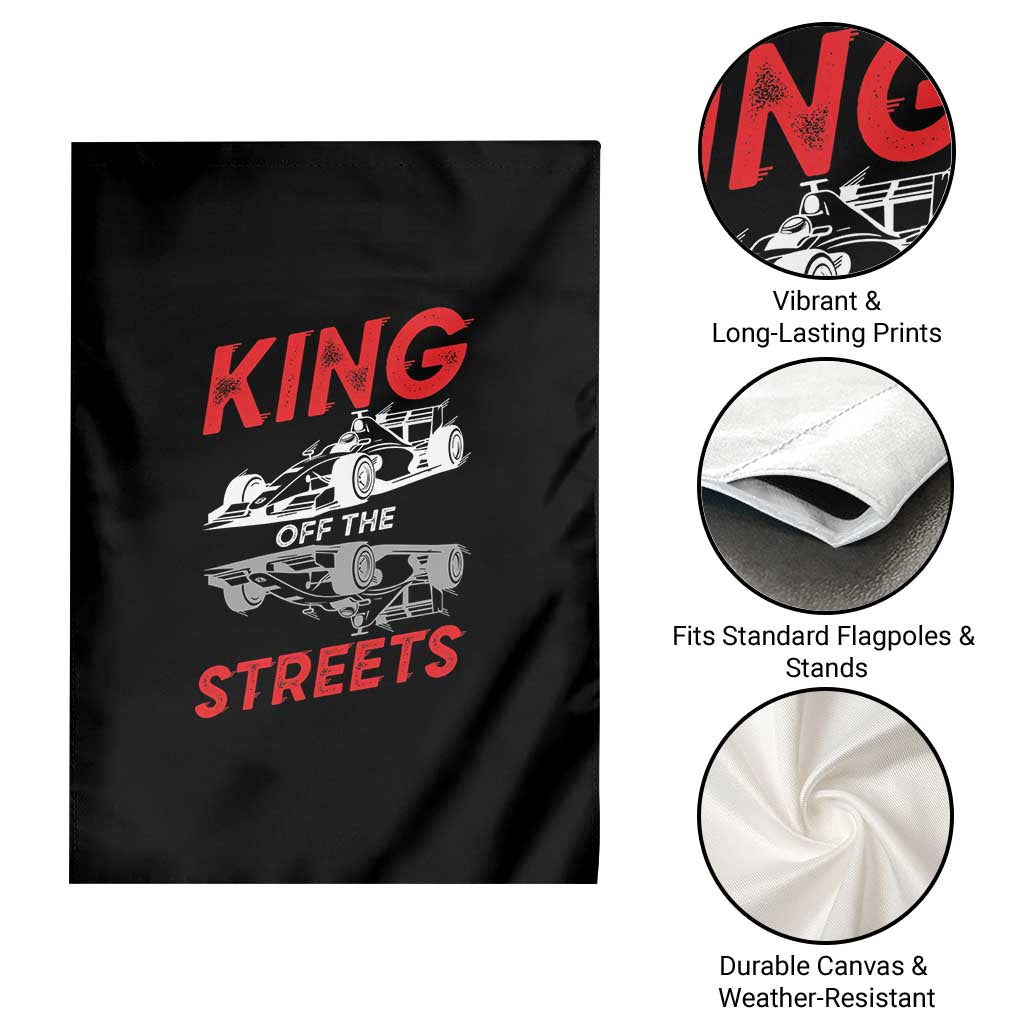 Racing Car Garden Flag King Of The Streets TS14 Print Your Wear