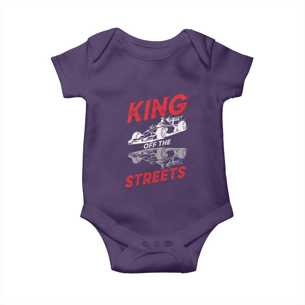 Racing Car Baby Onesie King Of The Streets TS14 Purple Print Your Wear
