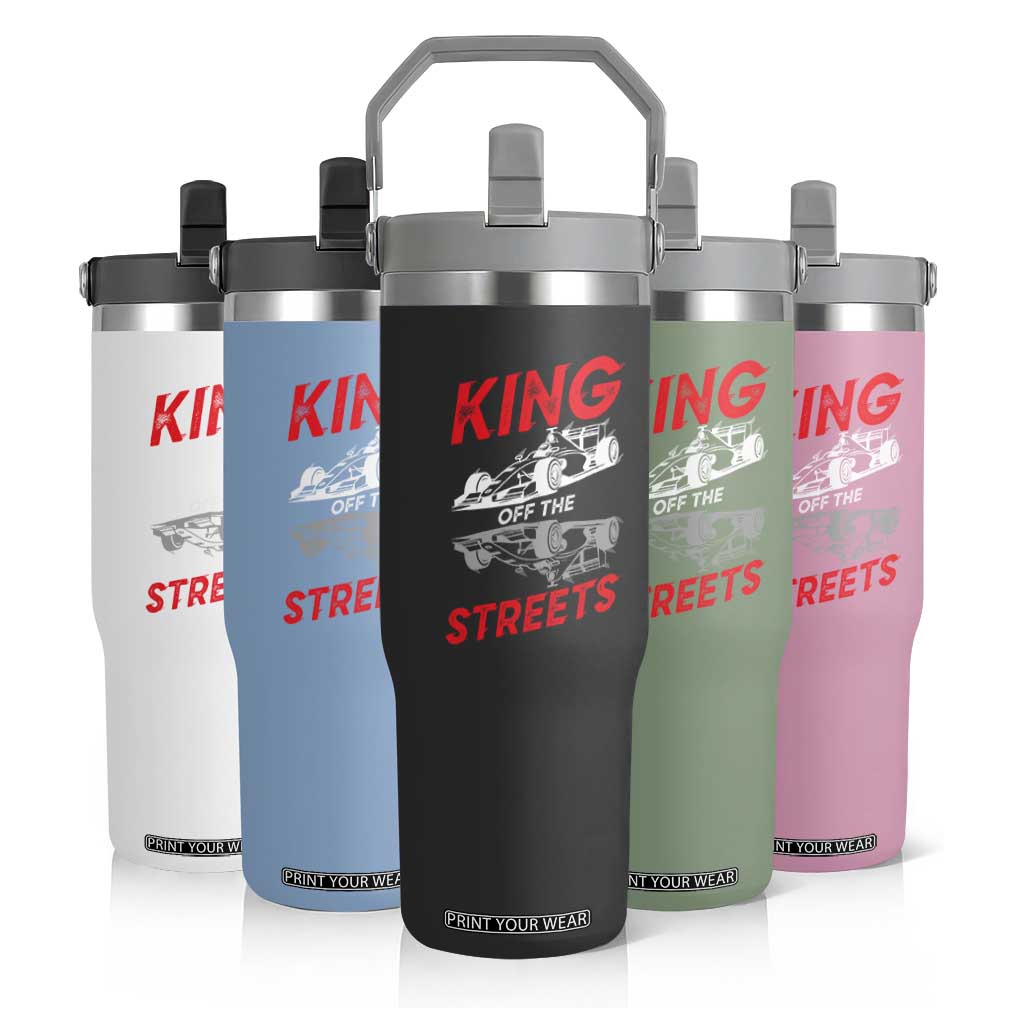 Racing Car Flip Straw Tumbler King Of The Streets TS14 Print Your Wear