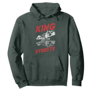Racing Car Hoodie King Of The Streets TS14 Dark Forest Green Print Your Wear