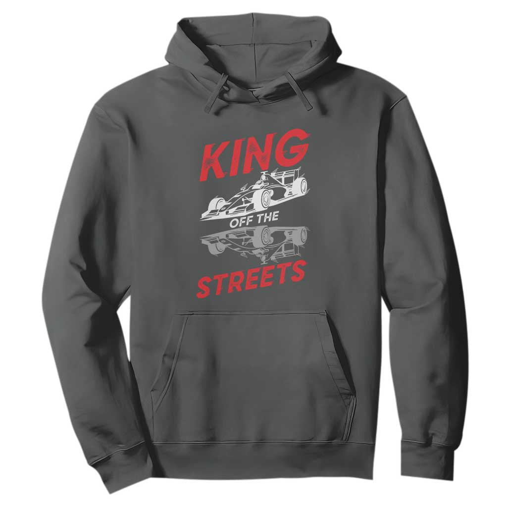 Racing Car Hoodie King Of The Streets TS14 Dark Heather Print Your Wear