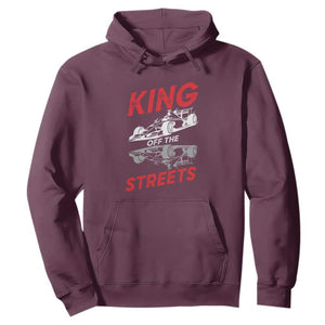 Racing Car Hoodie King Of The Streets TS14 Maroon Print Your Wear