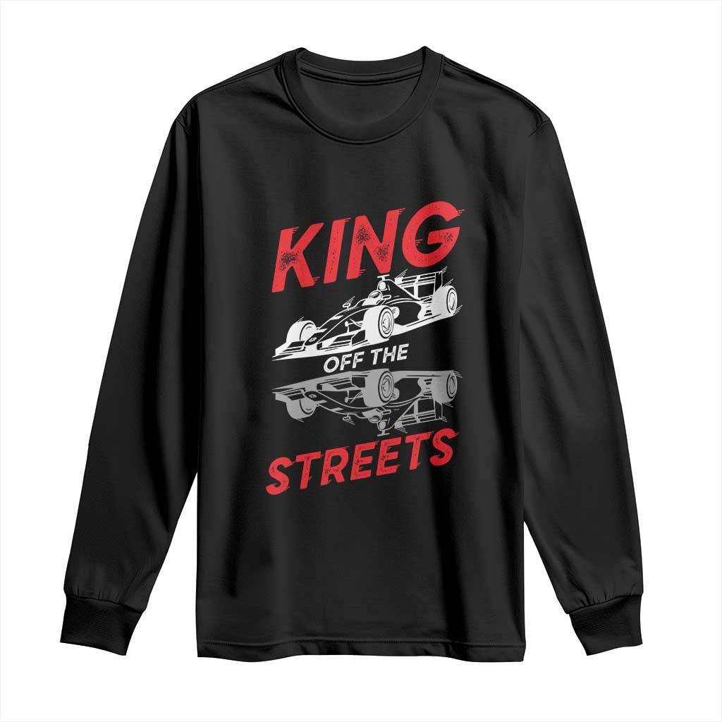 Racing Car Long Sleeve Shirt King Of The Streets TS14 Black Print Your Wear