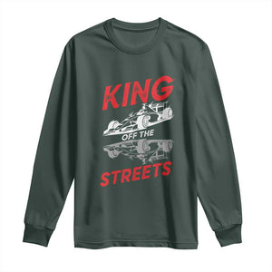 Racing Car Long Sleeve Shirt King Of The Streets TS14 Dark Forest Green Print Your Wear