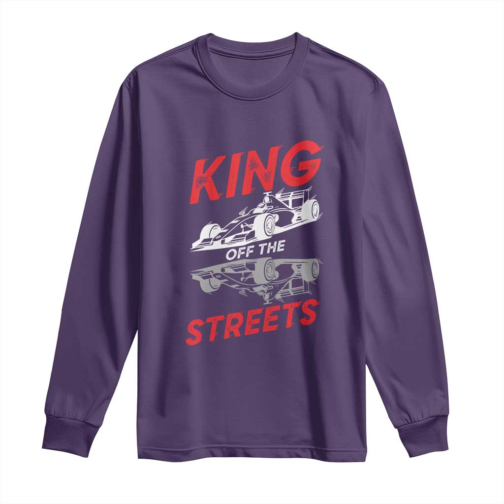Racing Car Long Sleeve Shirt King Of The Streets TS14 Purple Print Your Wear
