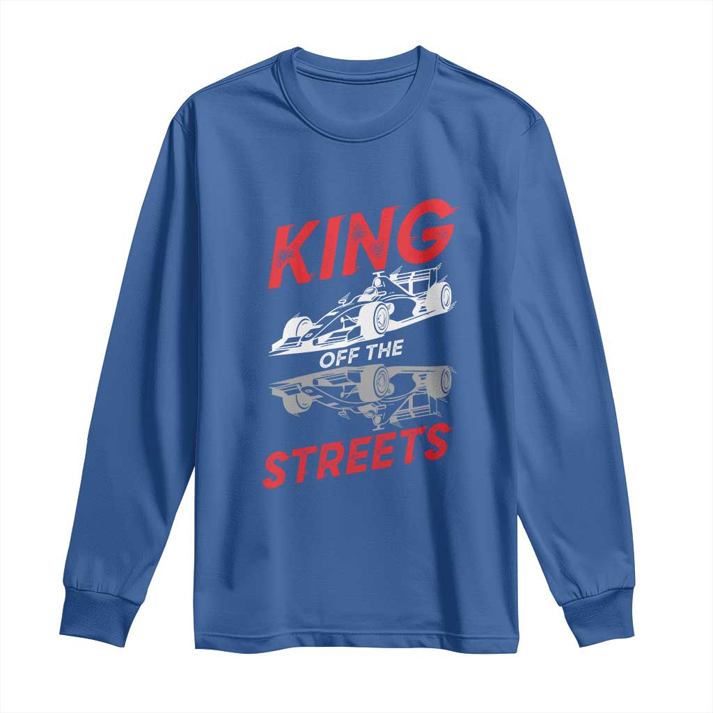 Racing Car Long Sleeve Shirt King Of The Streets TS14 Royal Blue Print Your Wear