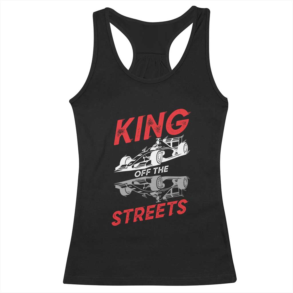Racing Car Racerback Tank Top King Of The Streets TS14 Black Print Your Wear