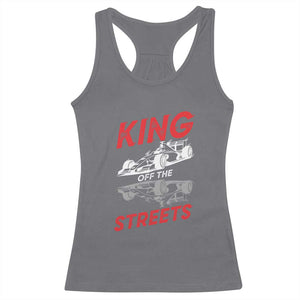 Racing Car Racerback Tank Top King Of The Streets TS14 Charcoal Print Your Wear