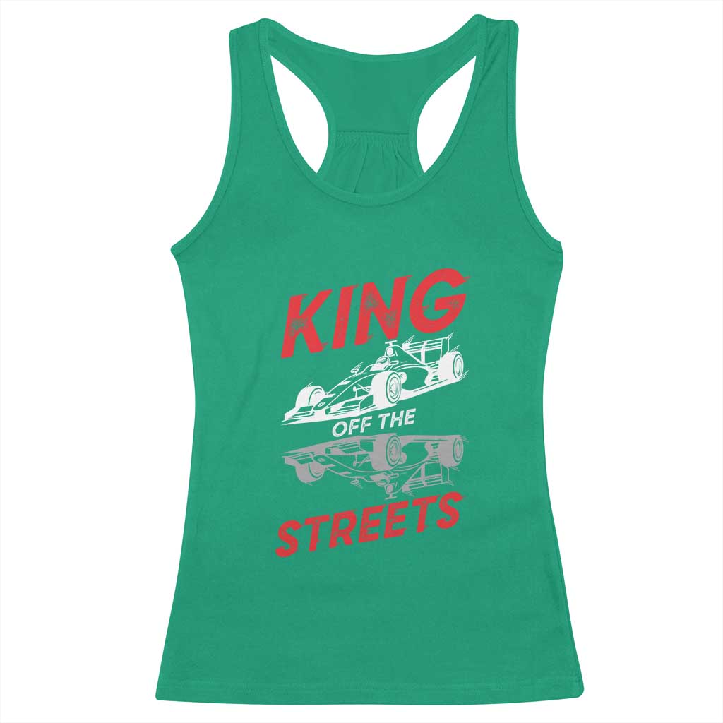 Racing Car Racerback Tank Top King Of The Streets TS14 Irish Green Print Your Wear