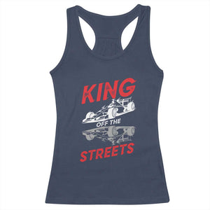 Racing Car Racerback Tank Top King Of The Streets TS14 Navy Print Your Wear