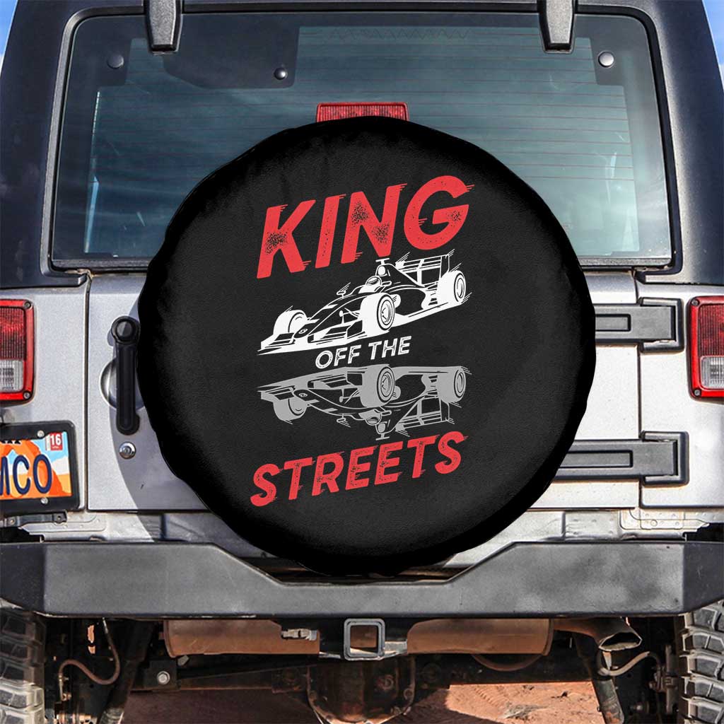 Racing Car Spare Tire Cover King Of The Streets TS14 No hole Black Print Your Wear