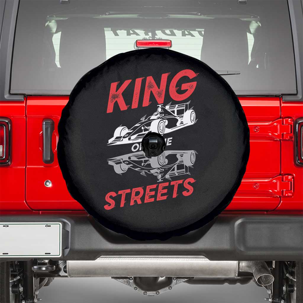 Racing Car Spare Tire Cover King Of The Streets TS14 Black Print Your Wear