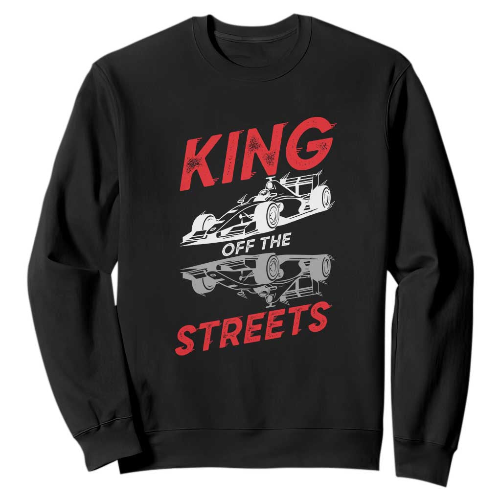 Racing Car Sweatshirt King Of The Streets TS14 Black Print Your Wear