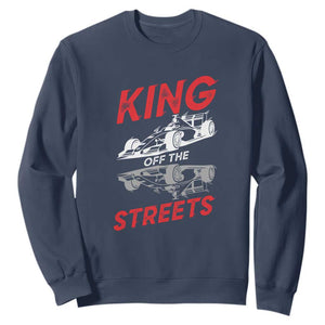 Racing Car Sweatshirt King Of The Streets TS14 Navy Print Your Wear