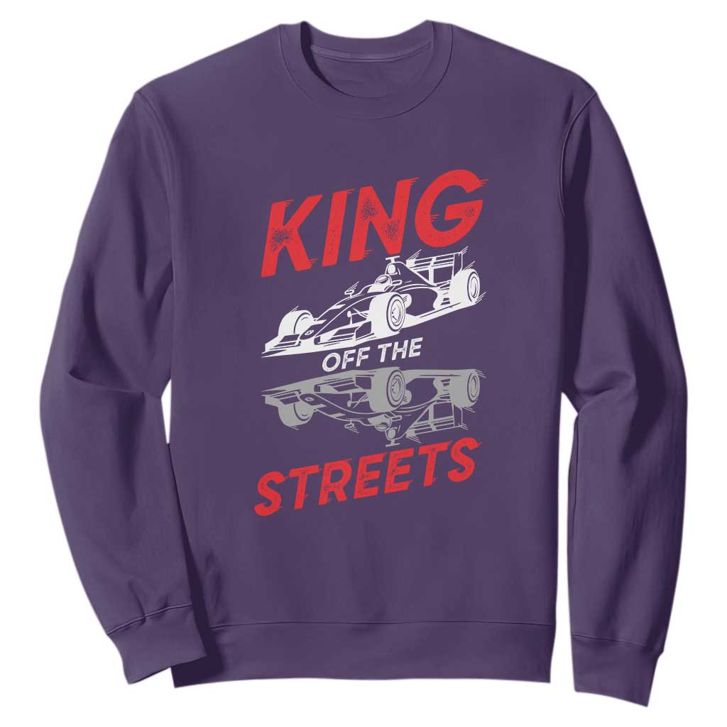 Racing Car Sweatshirt King Of The Streets TS14 Purple Print Your Wear