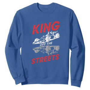 Racing Car Sweatshirt King Of The Streets TS14 Royal Blue Print Your Wear