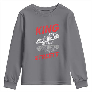Racing Car Youth Sweatshirt King Of The Streets TS14 Charcoal Print Your Wear